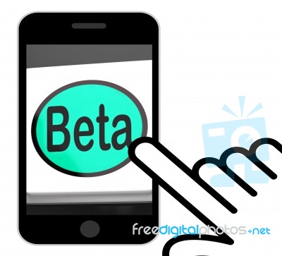 Beta Button Displays Development Or Demo Version Stock Image