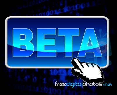 Beta Button Means World Wide Web And Versions Stock Image