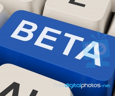 Beta Key Shows Development Or Demo Version Stock Image