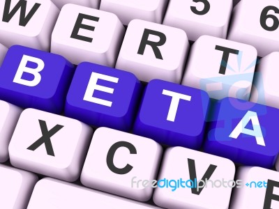 Beta Keys Show Development Or Test Version Stock Image