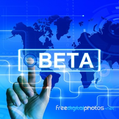 Beta Map Displays An International Trial Or Demo Version Stock Image