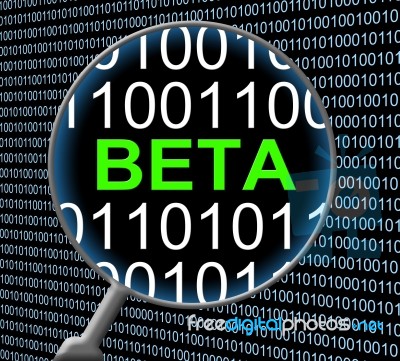 Beta Program Shows Digital Keyboard And Testing Stock Image