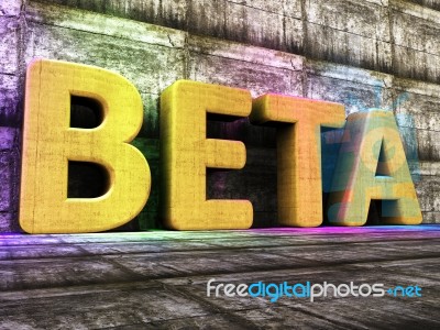 Beta Software Represents Versions Version And Shareware Stock Image