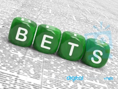 Bets Dice Show Gambling Chance Or Sweep Stake Stock Image