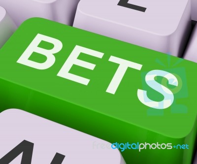 Bets Key Shows Online Or Internet Gambling Stock Image