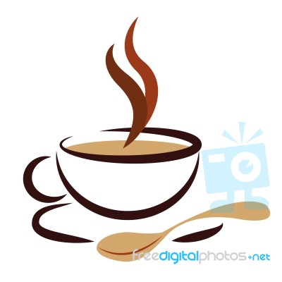 Beverage Hot Represents Best Coffee And Cafe Stock Image