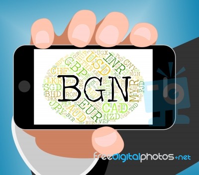 Bgn Currency Shows Worldwide Trading And Bulgarian Stock Image