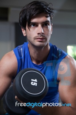 Biceps Curl Stock Photo