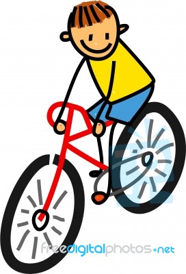 Bicycle Boy Stock Image