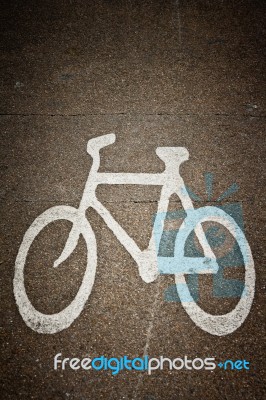 Bicycle Sign Stock Photo