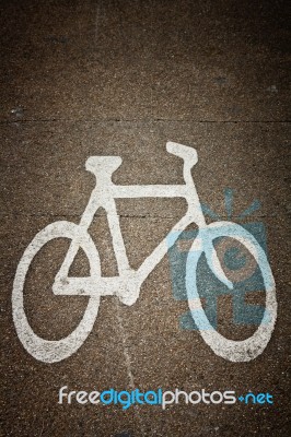 Bicycle Sign Stock Photo