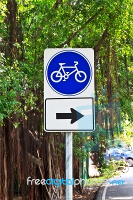 Bicycle Sign Stock Photo