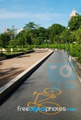 Bicycle Way Sign Stock Photo