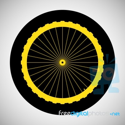 Bicycle Wheel Icon Stock Image