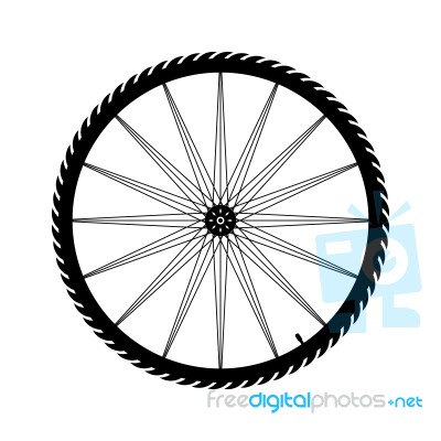 Bicycle Wheel  Illustration Stock Image