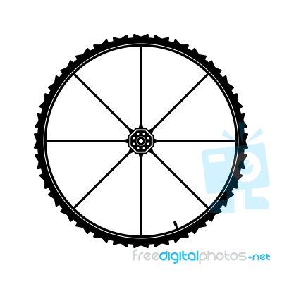 Bicycle Wheel  Illustration Stock Image