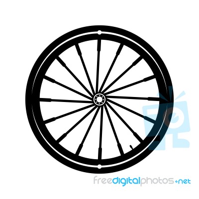 Bicycle Wheel  Illustration Stock Image