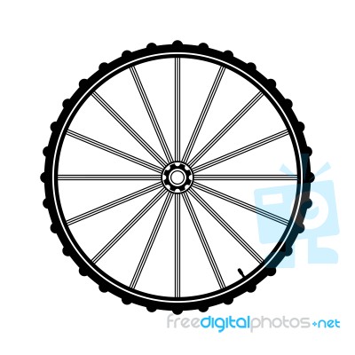 Bicycle Wheel  Illustration Stock Image