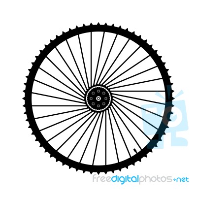 Bicycle Wheel  Illustration Stock Image