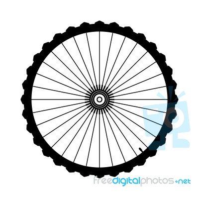 Bicycle Wheel  Illustration Stock Image