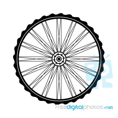 Bicycle Wheel  Illustration Stock Image