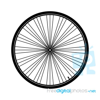 Bicycle Wheel  Illustration Stock Image