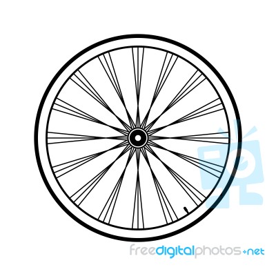 Bicycle Wheel  Illustration Stock Image