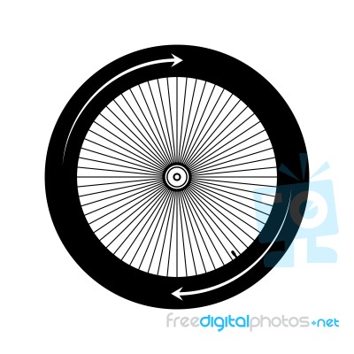 Bicycle Wheel  Illustration Stock Image