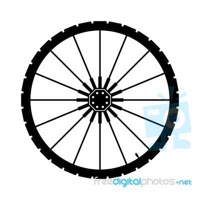 Bicycle Wheel  Illustration Stock Image