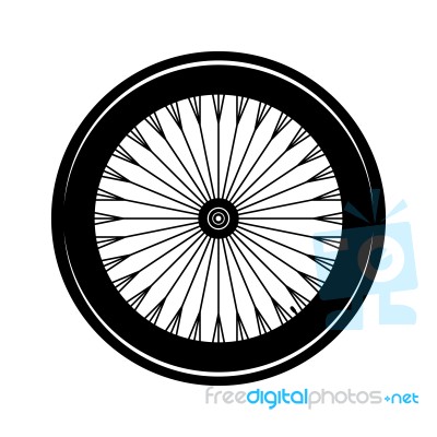 Bicycle Wheel  Illustration Stock Image