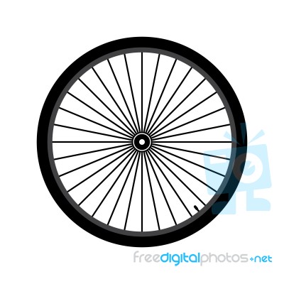 Bicycle Wheel  Illustration Stock Image