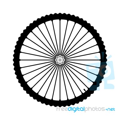 Bicycle Wheel  Illustration Stock Image