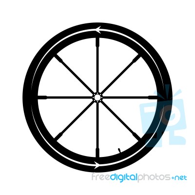 Bicycle Wheel  Illustration Stock Image