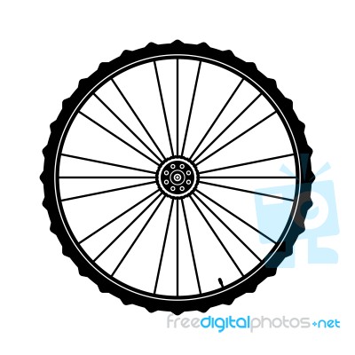 Bicycle Wheel  Illustration Stock Image