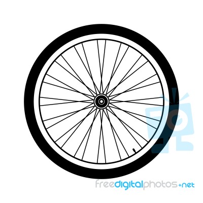 Bicycle Wheel  Illustration Stock Image