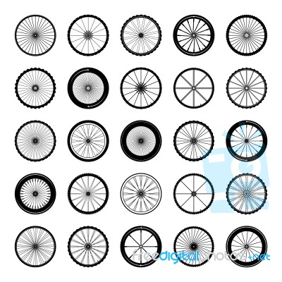 Bicycle Wheels  Illustration Stock Image