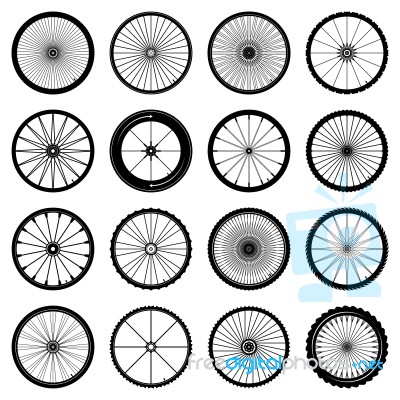 Bicycle Wheels  Illustration Stock Image