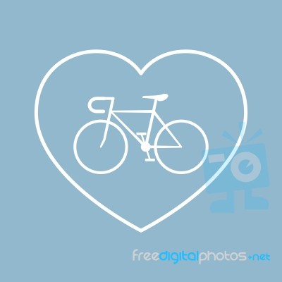 Bicycle With Heart Shape Stock Image