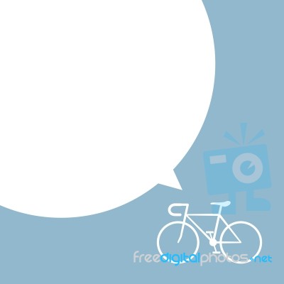 Bicycle With Speech Bubble Stock Image