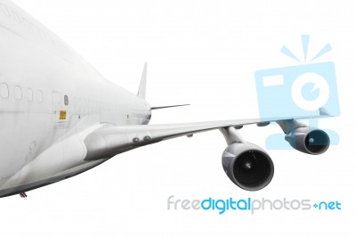 Big Airplane On White With Clipping Path Stock Photo