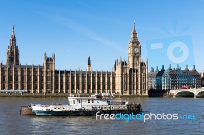 Big Ben And The Houses Of Parliament In London Stock Photo