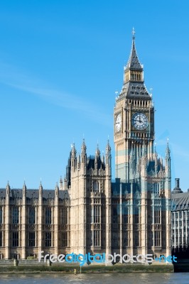 Big Ben And The Houses Of Parliament In London Stock Photo