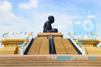 Big Buddha Statue, Luang Pu Tuad, Huay Mongkol Temple Stock Photo