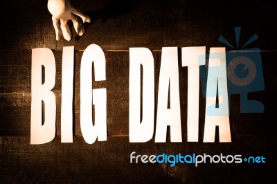 Big Data Concept And 3d White Man Stock Photo