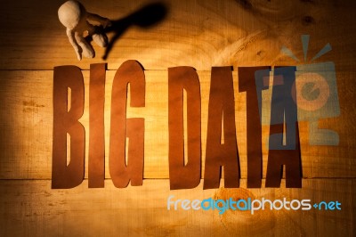 Big Data Concept And 3d White Man Stock Photo