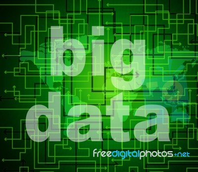 Big Data Indicates World Wide Web And Network Stock Image