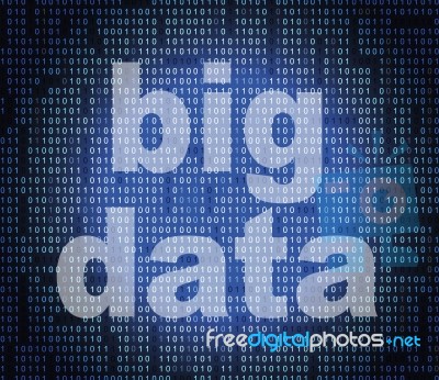 Big Data Represents World Wide Web And Net Stock Image