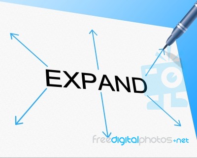 Big Expand Represents Increase In Size And Enlarge Stock Image