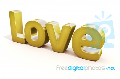 Big Gold Love Stock Image