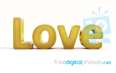 Big Gold Love Stock Image